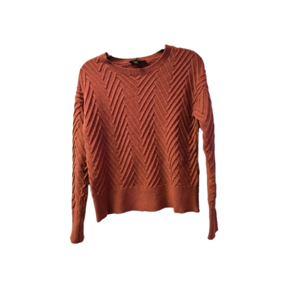 Truth‎ by Republic Rust Orange Size Small Petite Soft Cozy Cable Knit